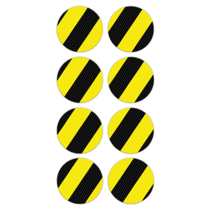 VersaTraction 4" x 4" Marine & Industrial Circle Traction Treads - Black Yellow