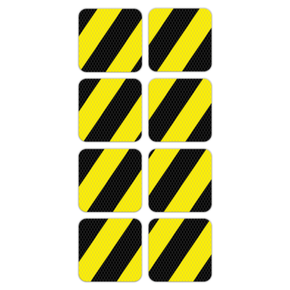 VersaTraction 4" x 4" Marine & Industrial Square Traction Treads - Black Yellow