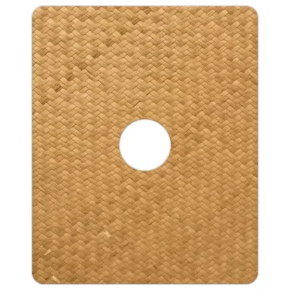 Kahuna Grip Bamboo Weave 1 Shower Mat with 6" Drain Hole