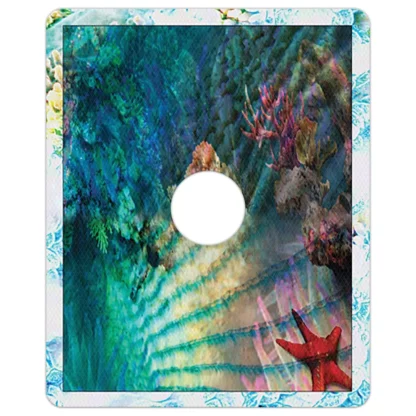 Kahuna Grip Coral Reef Shower Mat with 6" Drain Hole