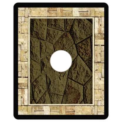 Kahuna Grip Cut Stone Shower Mat with 6" Drain Hole
