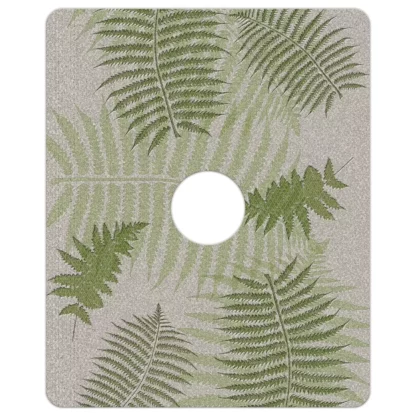 Kahuna Grip Fern Floral Shower Mat with 6" Drain Hole