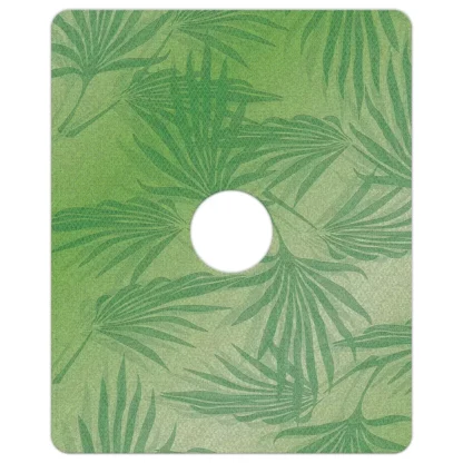 Kahuna Grip Palm Frond Green Shower Mat with 6" Drain Hole