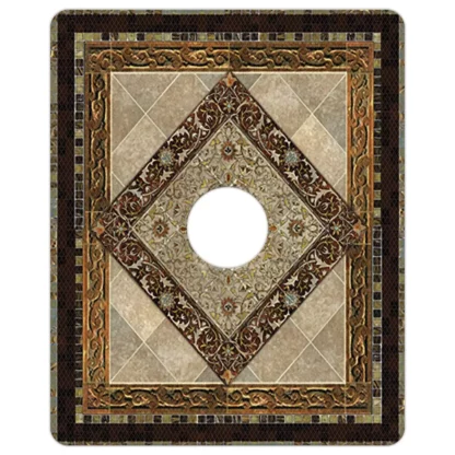 Kahuna Grip Stone Picture Frame 1 Shower Mat with 6" Drain Hole