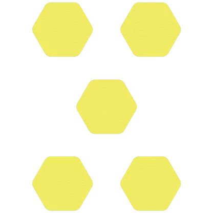 Kahuna Grip Bath and Shower Yellow 5¼ Inch Hexagon Traction Treads