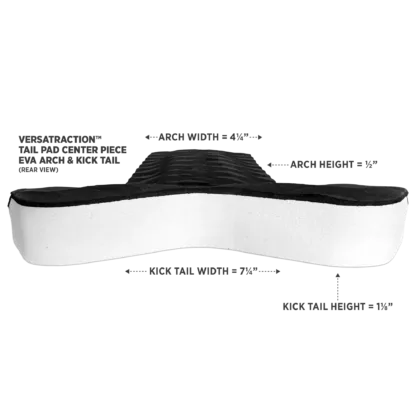 VersaTraction™ Surfboard Tail Pad EVA Arch Kick Tail - Rear View